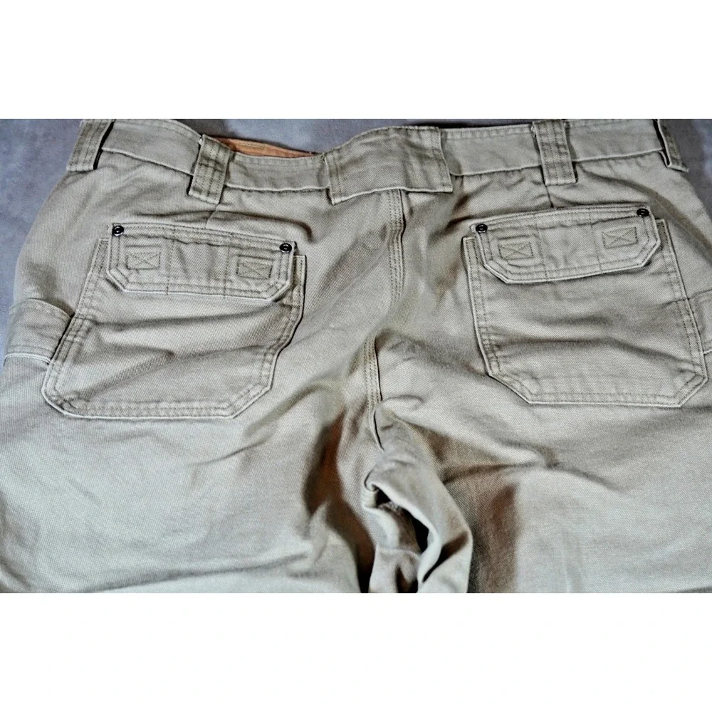 Duluth Trading Cargo Pants Mens 42x28 Relaxed Fit Workwear Heavy Duty Canvas